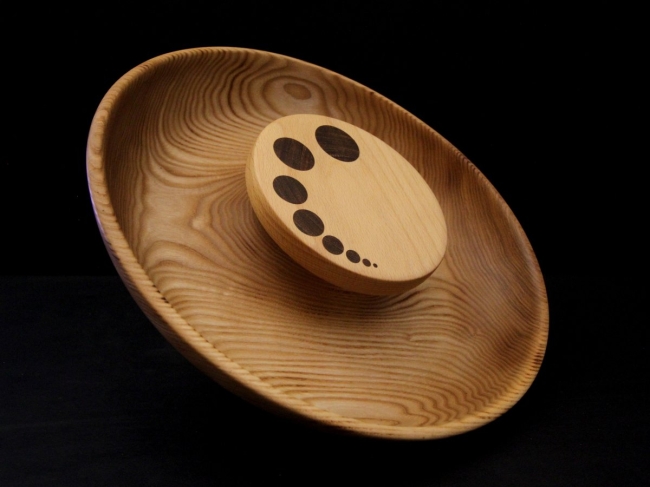 Coup'Tout frêne Ø 35 cm — L'Empreinte : Série Crop Circle 